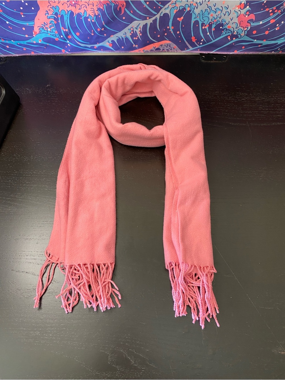 Pink Women's Fringe Scarf - Unbranded